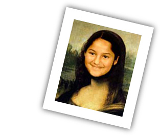 (My daughter as the Mona Lisa)