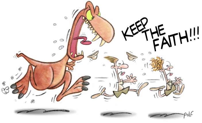 (Illustration: Running from a T-Rex!)